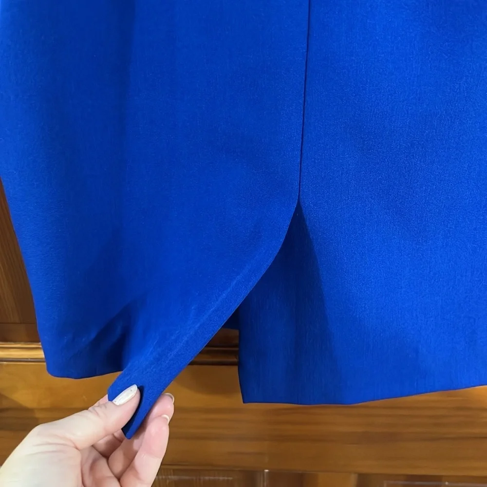 Women’s Lined Kasper Blue and Black Skirt Size 12